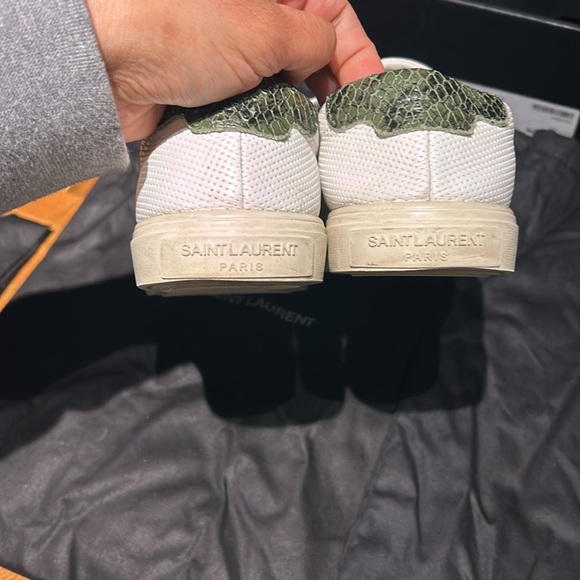 SAINT LAURENT women’s white and green python sneakers. In VGUC 37.5 EURO. - Picture 3 of 14